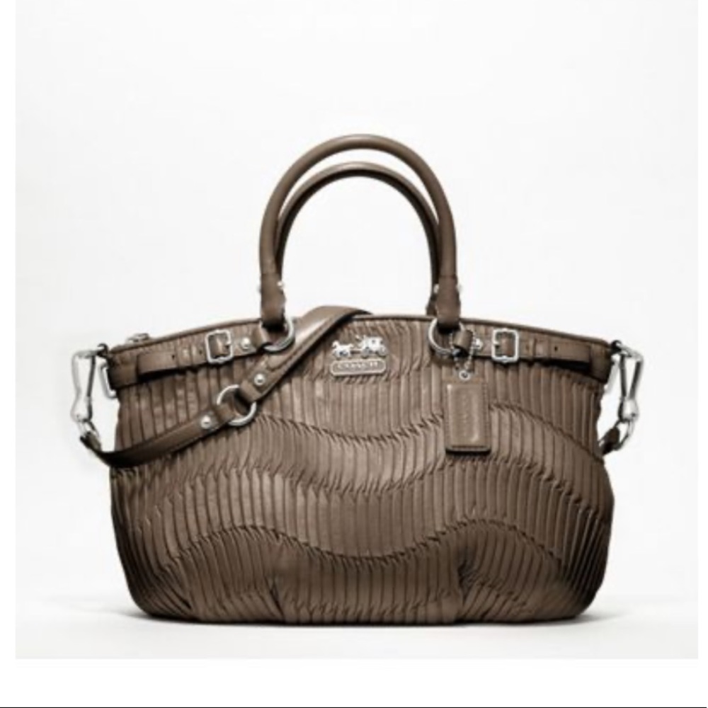 EUC Coach Madison Gathered Leather Sophia Satchel